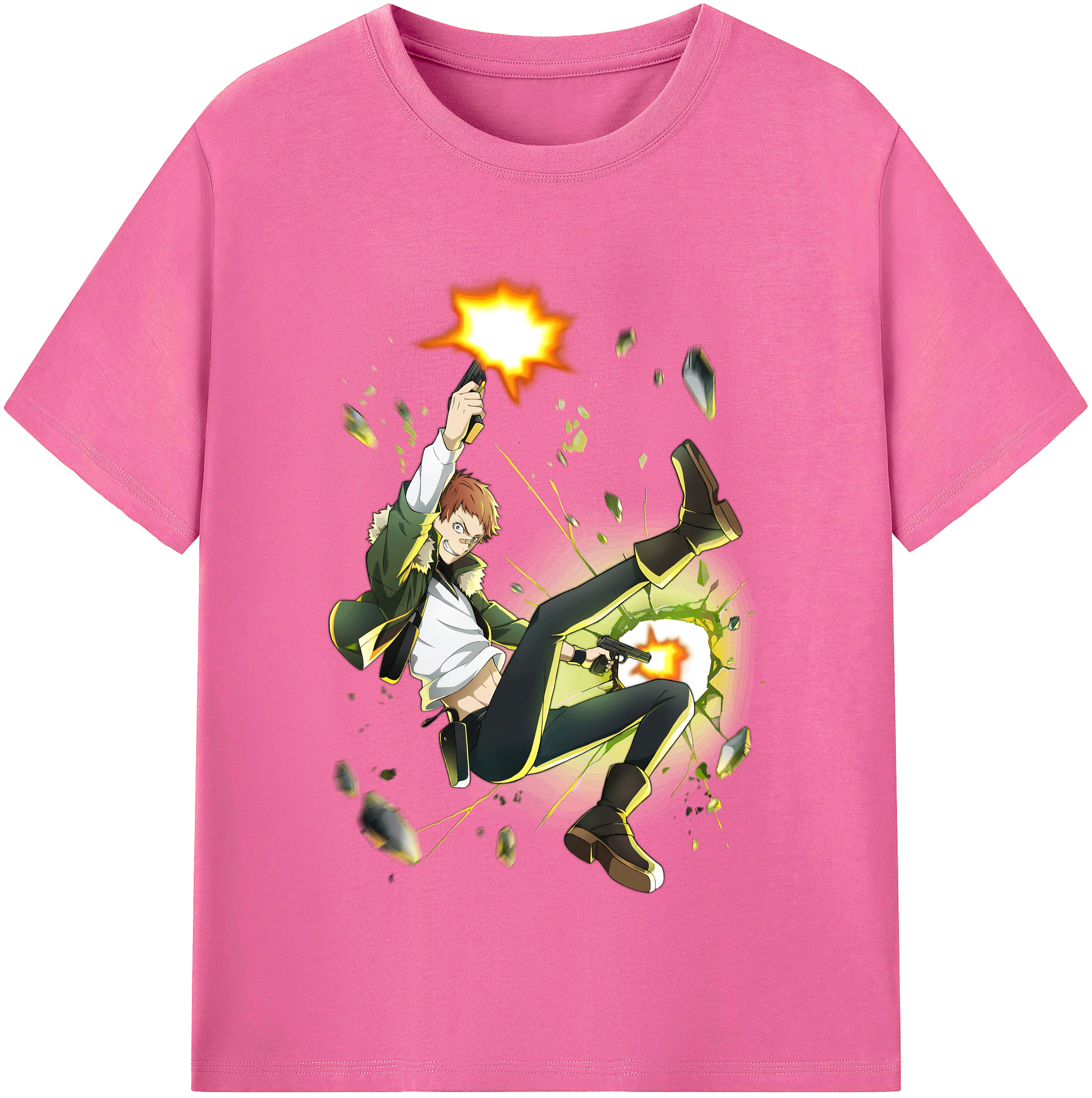 （画像用） 文豪ストレイドッグス Bungo Stray Dogs レディースカジュアルプリントTシャツ（綿100％）
